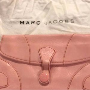 Marc Jacobs pink clutch 11 x 6.7 leather